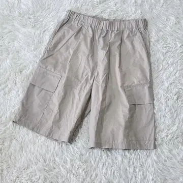 [ c4957 ] 남성용 하프 팬츠 베이지 허리밴딩 캐주얼