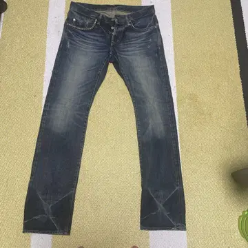 HYSTERIC GLAMOUR 데미지 가공 스트레이트 청바지