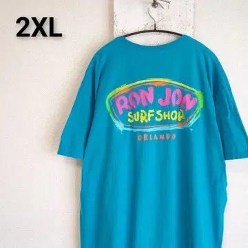 구제 의류 RON JON SURF 론존 티셔츠 블루 2XL