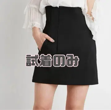 snidel 스나이델 하이웨스트 스커트 숏 팬츠 블랙 0
