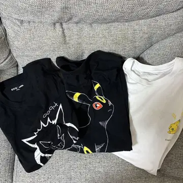 UNIQLO 포켓몬스터 피카츄  블래키 T셔츠