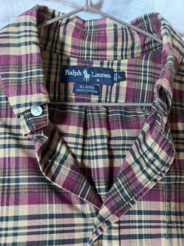 Ralph Lauren 체크 무늬 셔츠 L 사이즈