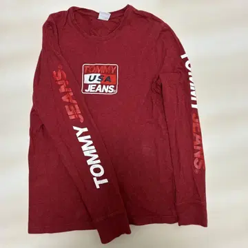 TOMMY JEANS 긴팔 셔츠 M 버건디