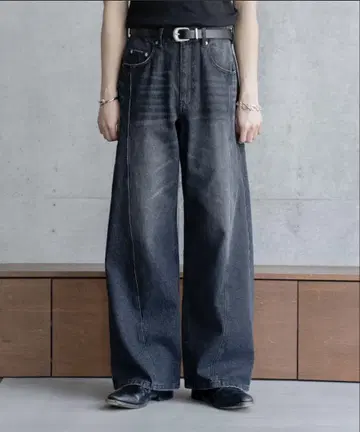 SINSS 스위칭 오버 데님 블랙 xs