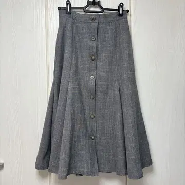Swingle 앞 버튼 플레어 스커트