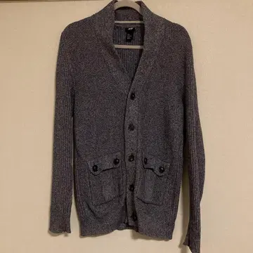 H&M 그레이 버튼 니트 가디건
