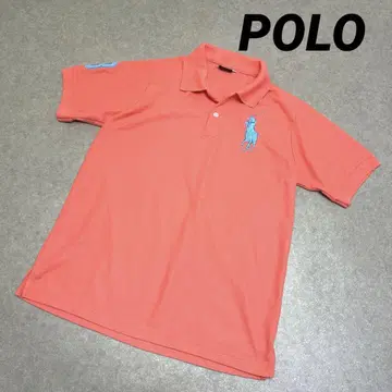 POLO 폴로 반팔 피케 셔츠 호스 자수 핑크 계열 S 사이즈