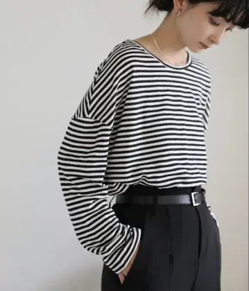 select MOCA [ ZOZO 한정판 ] 심플 보더 롱 T셔츠