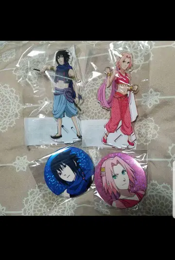 NARUTO 사스케 하루노 사쿠라 사막 캔뱃지 아크릴 스탠드 나루토