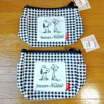 [택 포함 새상품] 2개 스누피 SNOOPY 퍼 숄더백