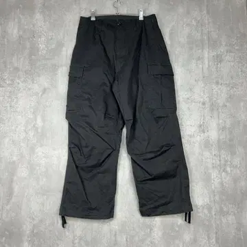 캐스퍼 존 카고 팬츠 남성용 바지 블랙 와이드