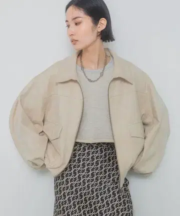 JEANASIS 지나시스 몬스터 블루종 자켓 아이보리