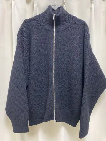 stein oversized drivers knit zip jacket