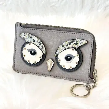 컨디션 최상 kate spade 코인 케이스 카드 케이스 올빼미 그레이