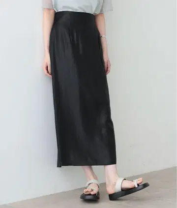 GALLEST 샤인 롱 내로우 스커트