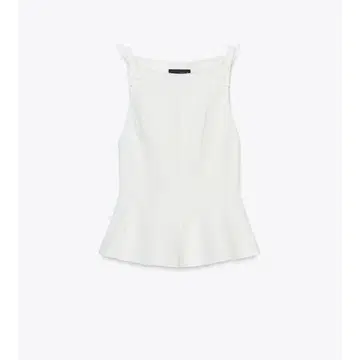 페플럼 리본 상의 ZARA