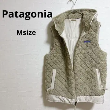patagonia 플리스 베스트 M 베이지 리버서블