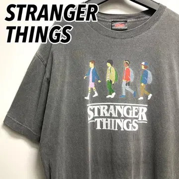 STRANGER THINGS 피그먼트 다이 가공 티셔츠 L
