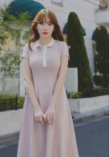 [새상품] herlipto Short Sleeve Polo Dress S