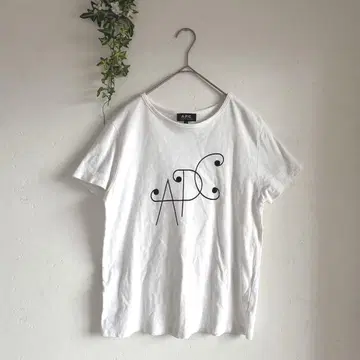 A.P.C 아페쎄 일본제 면 린넨 혼방 로고 티셔츠