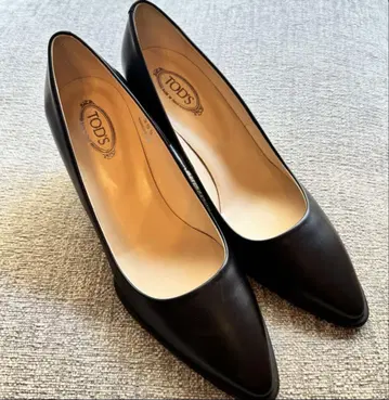 [미착용] TOD'S 청키힐 펌프스