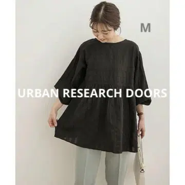 DOORS 어반 리서치 도어스 워셔블 시어서커 블라우스 블랙 M