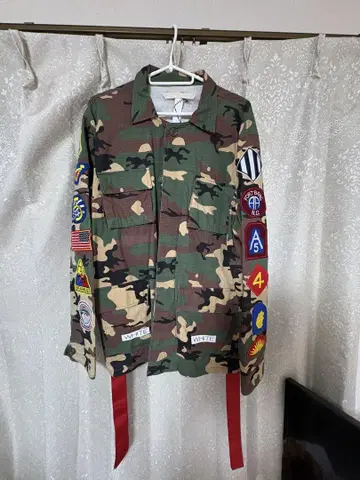 off-white 버질 아블로tm 자켓 밀리터리