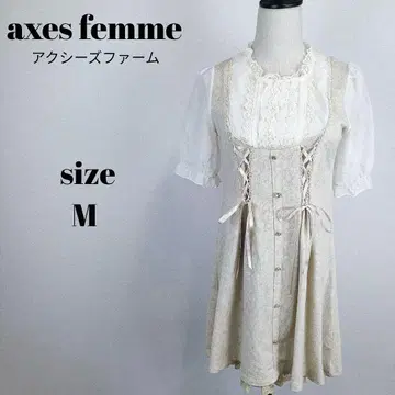 [ a1721 ] axes femme 프릴 리본 레이스 원피스 M