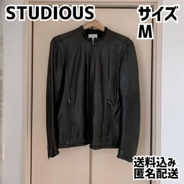 STUDIOUS 스테디 남성용 가죽 자켓 M 사이즈 블랙