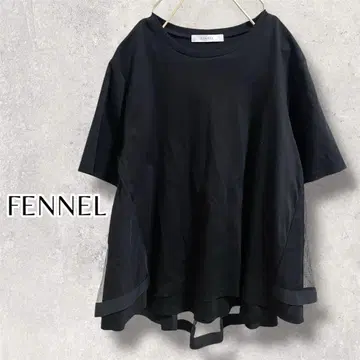 FENNEL 페넬 백 튤 티셔츠 블랙 여성용 9호