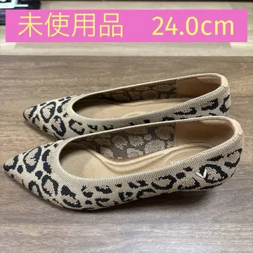 미사용품 VIVAIA 스틸레토 키튼힐 펌프스 레오파드 무늬