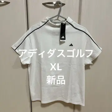 아디다스 골프 모크넥 셔츠 여성용 XL 새상품 화이트 반팔