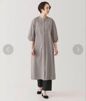 무인양품 잘 마르는 브로드 7부 소매 원피스
