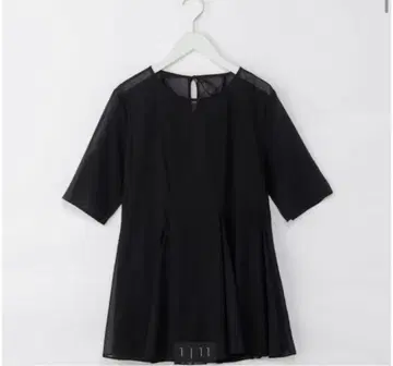 플라스테 코튼 보일 튜닉 블랙