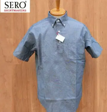 SERO(세로) 반팔 버튼다운 풀오버 셔츠