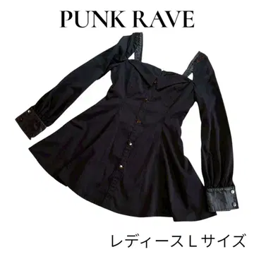 PUNK RAVE 펑크 레이브 고스로리 여성용 긴팔 블라우스