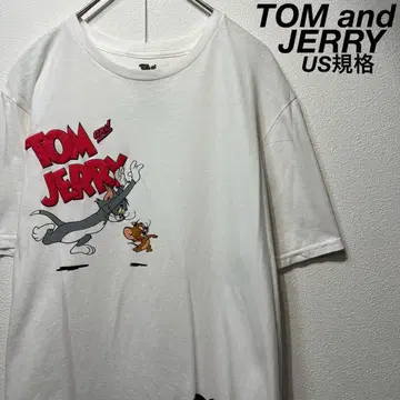 [ US 규격 ] 레어 TOM and JERRY 티셔츠 화이트 M