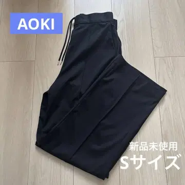 AOKI 파자마 수트 슬랙스 S 팬츠 허리밴딩 네이비