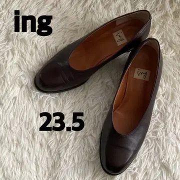 ing 잉그 천연 가죽 레더 다크 브라운 펌프스 23.5