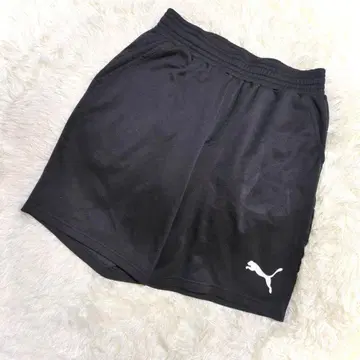 푸마 하프 팬츠 (S) 블랙 원포인트 로고 심플 스포츠 속건성