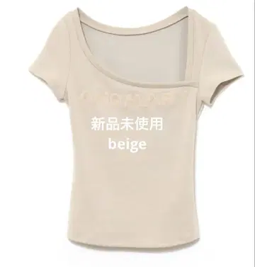 andmary 앤드마리 Mary logo tops beige
