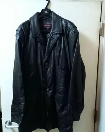 JEFFREY BANKS 가죽 코트 블랙
