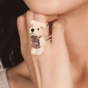 yvmin Ag925 곰 반지