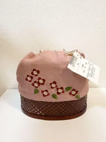 대나무 바구니 백 복조리 포함 미사용 새상품