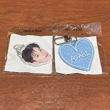 TREASURE 아사히 캡슐 토이 팝업 얼굴 아크링 키링