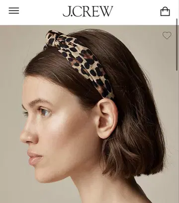 J.CREW 레오파드 무늬 트위스트 헤어밴드