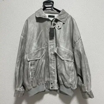 CLEL 하이 빈티지 디자인 인조 가죽 블루종