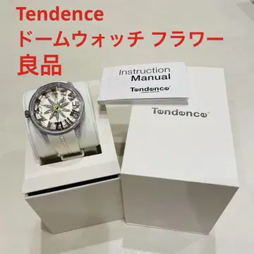 Tendence 킹덤 핑크 플라워 회전 문자판 손목시계 시계