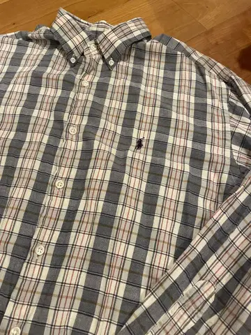 Ralph Lauren MCMEEL 체크 무늬 와이셔츠 M 마드라스