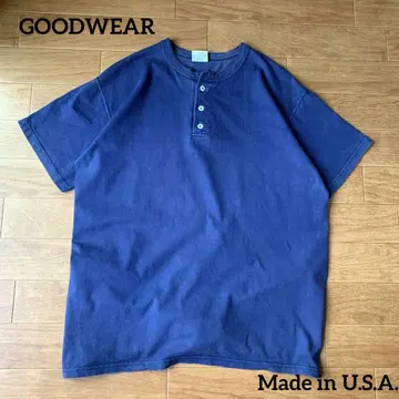 USA 제 GOODWEAR 헨리넥 T셔츠 네이비 XL 사이즈